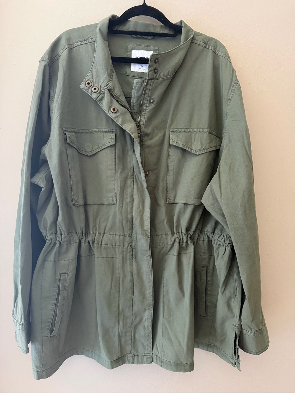 Sonoma Goods For Life Olive Green Utility Field Jacket Plus Size Women’s 2X